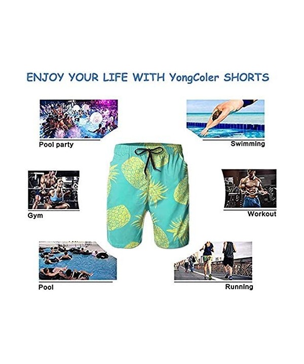 Men Beach Shorts Cool Surf Beachwear Beach Pants - Halloween Gothic Burning Skull Flaming Pattern 3 - CE1900ROGHO $23.91-Boar...