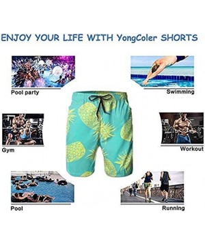 Men Beach Shorts Cool Surf Beachwear Beach Pants - Halloween Gothic Burning Skull Flaming Pattern 3 - CE1900ROGHO $23.91-Boar...