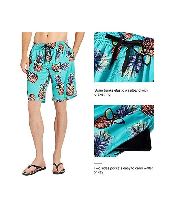 Men Beach Shorts Cool Surf Beachwear Beach Pants - Halloween Gothic Burning Skull Flaming Pattern 3 - CE1900ROGHO $23.91-Boar...