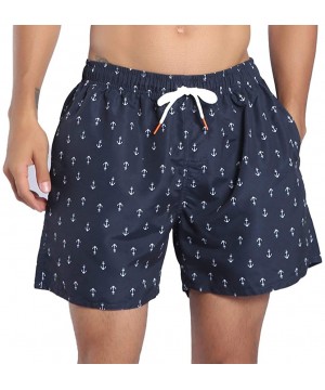 Mens Swim Trunks Quick Dry Beach Short Boardshorts for Men with Mesh Lining - 801 Black - CO18E0KD3YM $16.33-Board Shorts