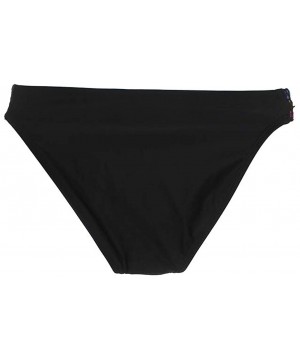 Womens Hipster Low-Rise Bikini Swim Bottom Black M - CC18QW6LSSD $13.74-Bottoms