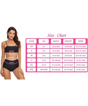 Womens 2 Piece Swimsuits High Waisted Bathing Suits Bikini Set - Colorful Painting - CN18UG2NRNU $33.57-Racing