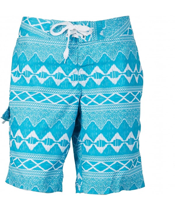 Women's Oceanside UPF 50+ Active Swim Board Short (Reg & Plus Sizes) - Sonoma Aqua - CO11UBTKKX9 $16.43-Board Shorts