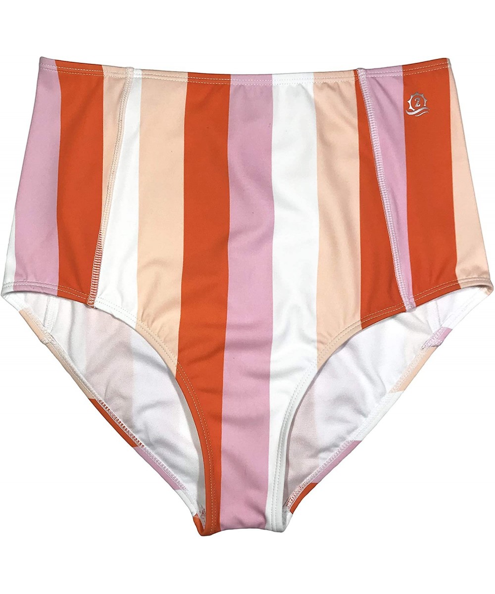 Women's Sun Protection High Waist Bottoms UPF 50+ (Multiple Colors) - Peach - CM18TIIDIGI $24.36-Tankinis