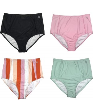 Women's Sun Protection High Waist Bottoms UPF 50+ (Multiple Colors) - Peach - CM18TIIDIGI $24.36-Tankinis