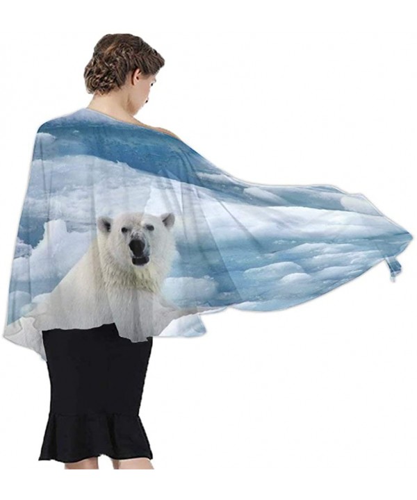 Women Girl Beach Bikini Cover Up Chiffon Sarong Fashion Scarf Shawl Wrap - Ice Cold Polar Bear - C0190HIXS0R $21.50-Cover-Ups