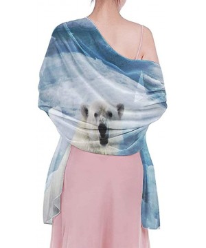 Women Girl Beach Bikini Cover Up Chiffon Sarong Fashion Scarf Shawl Wrap - Ice Cold Polar Bear - C0190HIXS0R $21.50-Cover-Ups