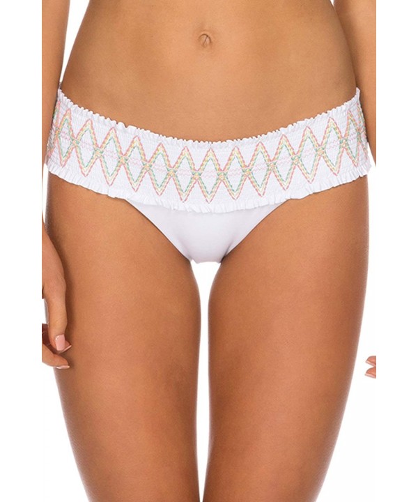 Women's Double Take Banded Hipster Bikini Bottom - White - C618LAAWLTY $38.91-Bottoms