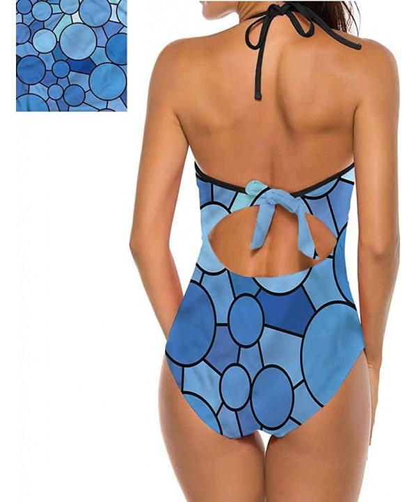 Halter Swimsuits Jean Pattern on Denim Color Make You Feel Fun and Sexy - Multi 28 - CH190X5IK3Q $29.82-Tops