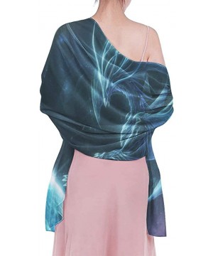 Women's Swimwear Cover Ups- Summer Vacation Beach Sarong Soft Shawl Wrap - Galaxy Cool Phoenix Bird Blue - CP19C6ND0N0 $28.75...