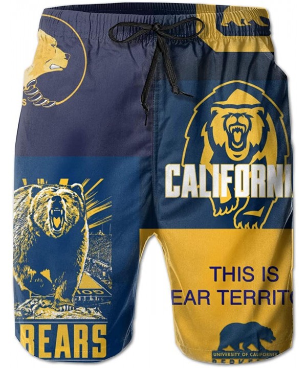 Men's Quick Dry Swim Shorts with Mesh Lining Swimwear Bathing Suits Beach Shorts - California Golden Bears-2 - C9190RSQZHC $3...