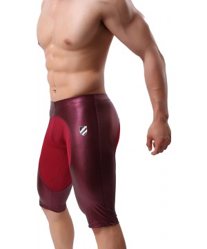 Men's Fashion Breathable Mesh Elastic Training Shorts Swim Trunks Beach Pants 2240 - Red - CC18GD45THR $15.61-Trunks