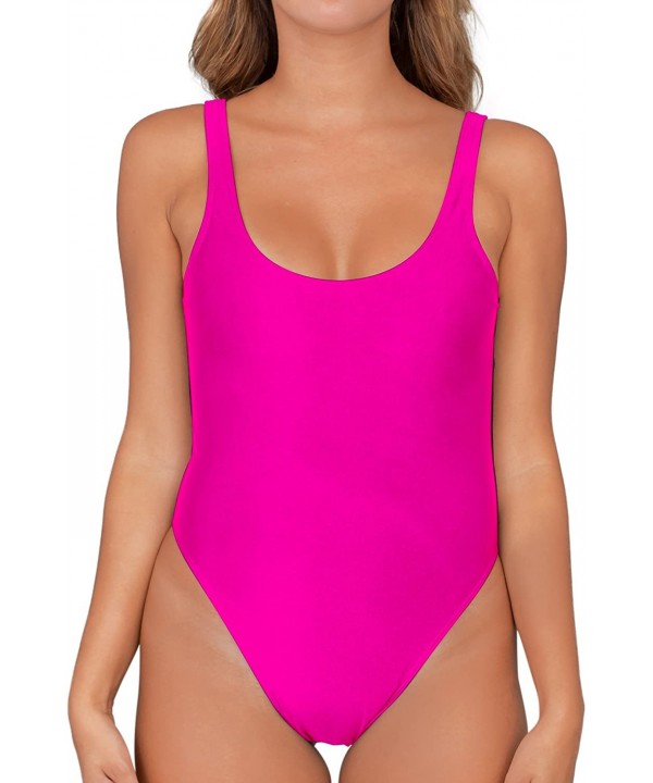 Custom Personalized Swimsuit Add Your Own Text One Piece Swimwear Bathing Suits - Pink - CY18H2DNNUS $36.23-One-Pieces