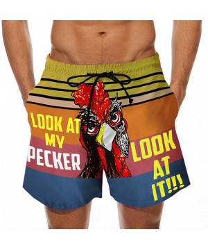 Men Drawstring Summer Beach Shorts- Cock Pecker Print Shorts Trouser Pants Swim Trunks Bermudas Shorts - Multi-i - CP19DERT7R...