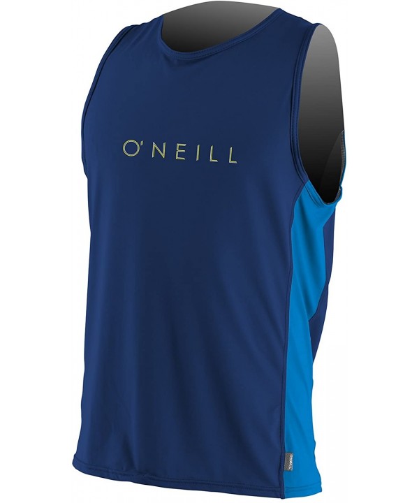 Men's 24/7 sleeveless Loose fit- breathable shirt- 30+ SPF - Navy/Pacific (4248c) - CX18CHGSXIO $48.51-Rash Guards