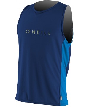 Men's 24/7 sleeveless Loose fit- breathable shirt- 30+ SPF - Navy/Pacific (4248c) - CX18CHGSXIO $48.51-Rash Guards