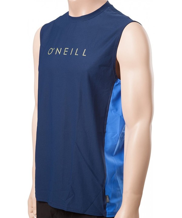 Men's 24/7 sleeveless Loose fit- breathable shirt- 30+ SPF - Navy/Pacific (4248c) - CX18CHGSXIO $48.51-Rash Guards