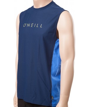 Men's 24/7 sleeveless Loose fit- breathable shirt- 30+ SPF - Navy/Pacific (4248c) - CX18CHGSXIO $48.51-Rash Guards