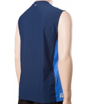 Men's 24/7 sleeveless Loose fit- breathable shirt- 30+ SPF - Navy/Pacific (4248c) - CX18CHGSXIO $48.51-Rash Guards