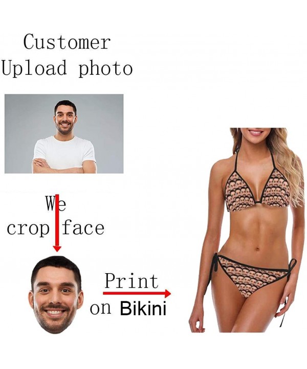 Custom Women Swimsuit Face on Bikini Personalized Photo Bathing Suit Swimwear - Multi5 - CY194UZZNLL $23.42-Sets