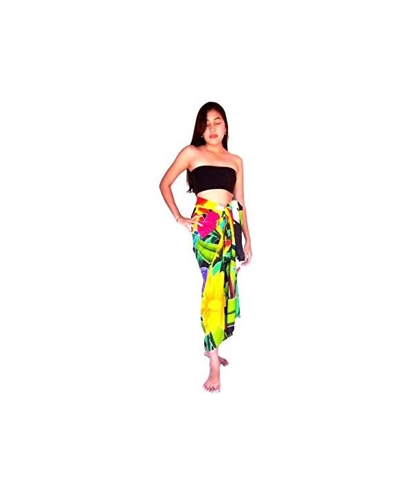 Tropical Flower Collection. Batik Hand Painted Sarong- Hawaiian Beach pareos- Swimsuit Cover-up. 9 - C4199EMS3G2 $52.09-Cover...