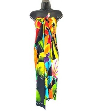 Tropical Flower Collection. Batik Hand Painted Sarong- Hawaiian Beach pareos- Swimsuit Cover-up. 9 - C4199EMS3G2 $52.09-Cover...