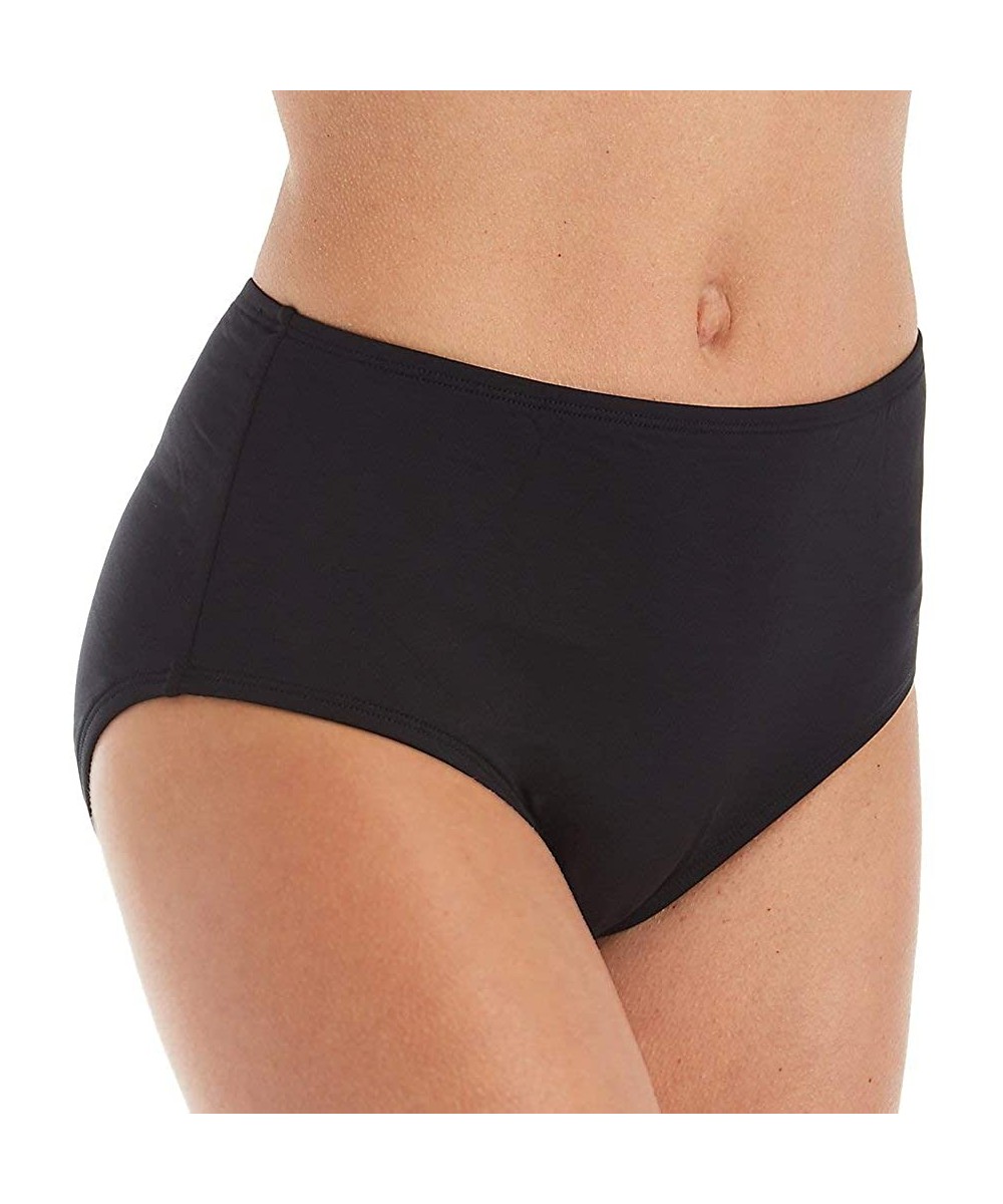 Women's Chloe High Waisted Bikini Bottom Swimsuit - Black - CB194L7ID94 $38.23-Tankinis