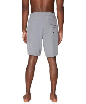 Men's Hydro Series Laser-Cut Boardshorts - Quick Dry Lightweight Swimwear - Light Grey - C2193O5U2UI $27.12-Board Shorts