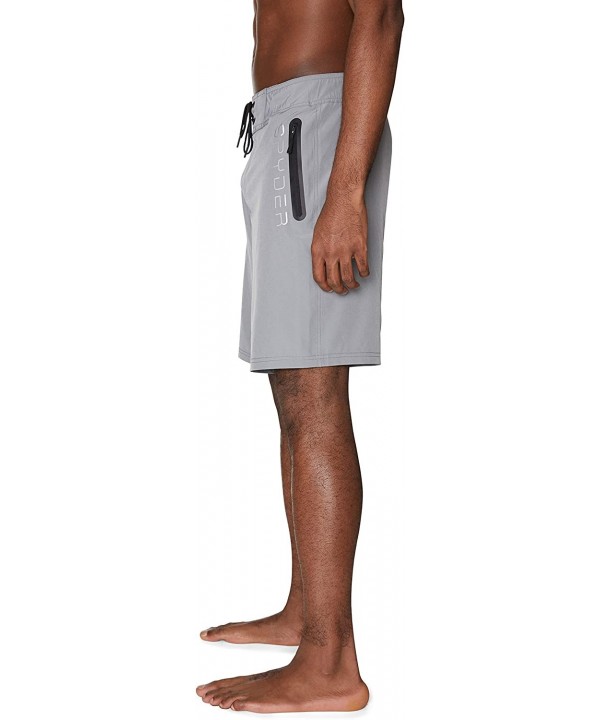 Men's Hydro Series Laser-Cut Boardshorts - Quick Dry Lightweight Swimwear - Light Grey - C2193O5U2UI $27.12-Board Shorts