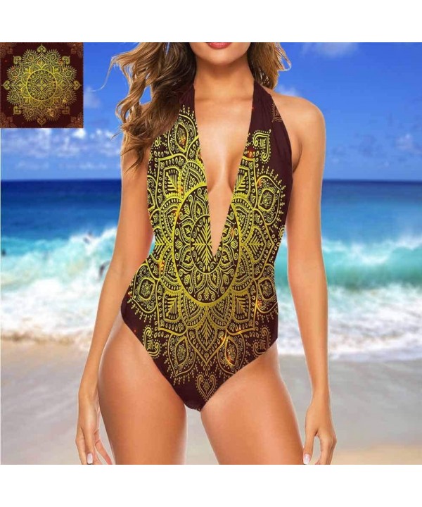 Sexy Womens Swimsuit- Oriental Kaleidoscopic Simple and Sexy - Multi 08 - C719CAQ6UIH $49.71-Cover-Ups