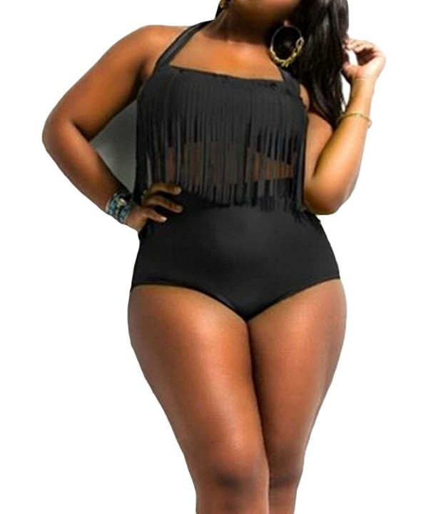 Women's Retro Plus Size High Waisted Bikini Bottom Swim Short Tankinis Briefs - Black - CV180QOHIIS $11.66-Bottoms