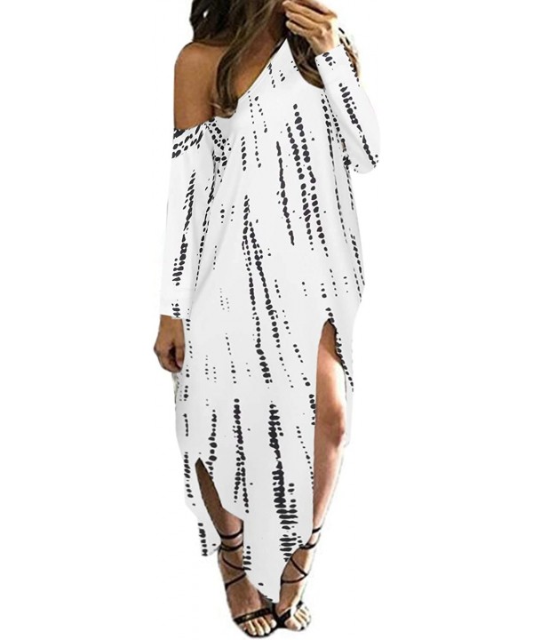 Women Maxi Dress Striped Long Dresses Casual Loose Kaftan Oversized Round Neck Sundress - E-long Sleeve-5 - C5197AI74Q2 $27.6...