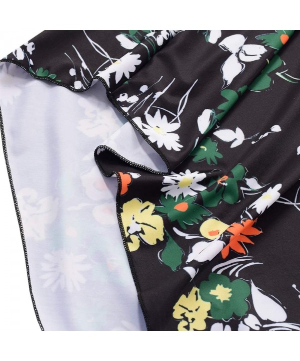 Women's Plus Size Swindress Floral Halter 2 Pieces Tankini Swimwear Swimsuits 2X-6X - Black - CL18M0UZ96K $22.44-Sets