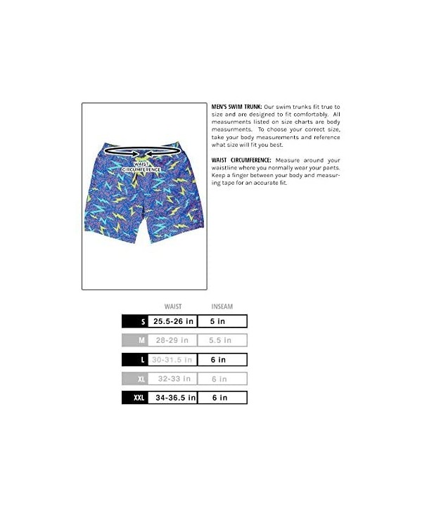 Bright Colored Men's Swim Suit Trunks - Vacation Surf Board Shorts for Spring Break - Flamingoals - C518CGLW9EN $25.73-Trunks