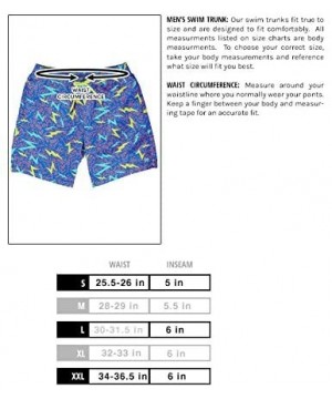 Bright Colored Men's Swim Suit Trunks - Vacation Surf Board Shorts for Spring Break - Flamingoals - C518CGLW9EN $25.73-Trunks