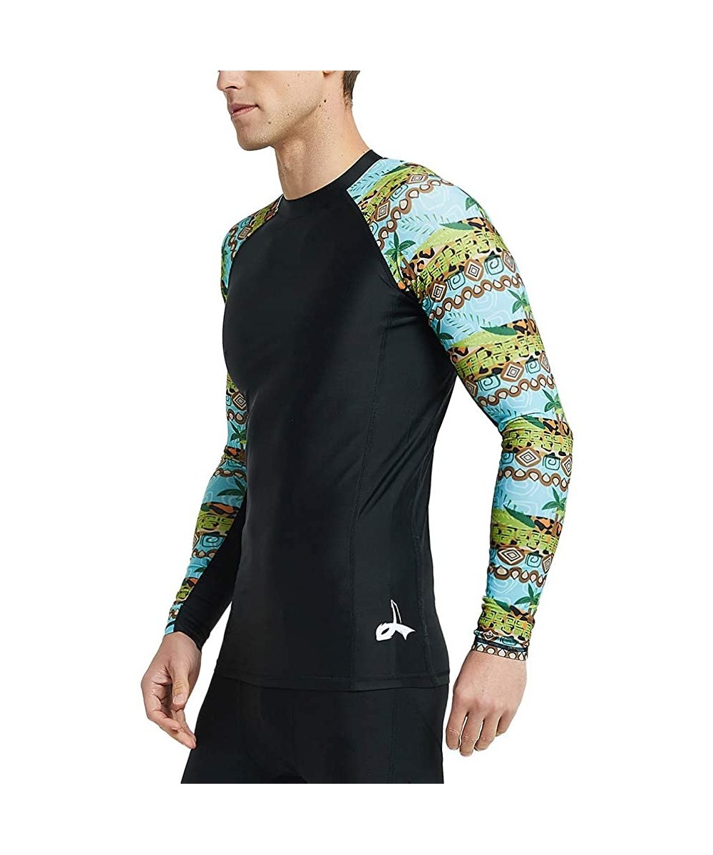 Men's Long Sleeve UPF 50+ Baselayer Skins Performance Fit Compression Rash Guard-CLY02C - Cozy - CL18IK32YXR $19.99-Rash Guards