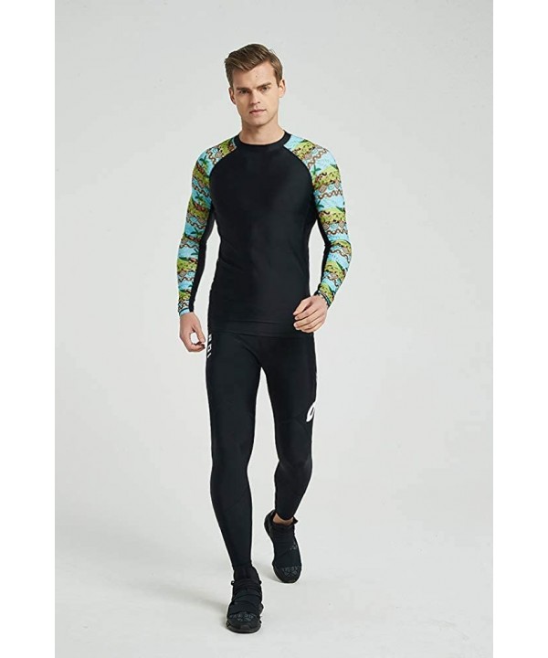 Men's Long Sleeve UPF 50+ Baselayer Skins Performance Fit Compression Rash Guard-CLY02C - Cozy - CL18IK32YXR $19.99-Rash Guards