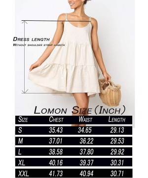 Spaghetti Strap Dress for Women Pleated Swing Dress Backless Casual Mini Dress - A-apricot Dress - CG18S7HH824 $21.41-Cover-Ups