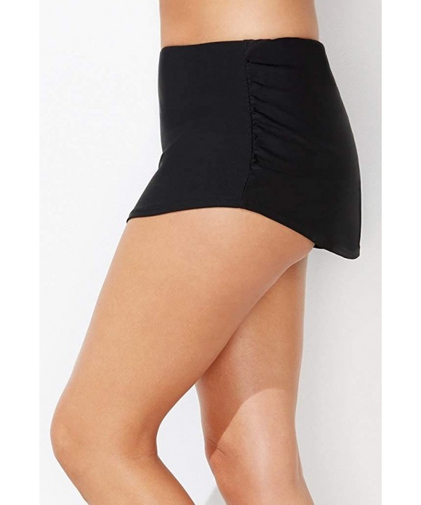 Swimsuits for All Women's Plus Size Sarong Swim Skirt - Black - CV18HA3CMN3 $26.97-Bottoms