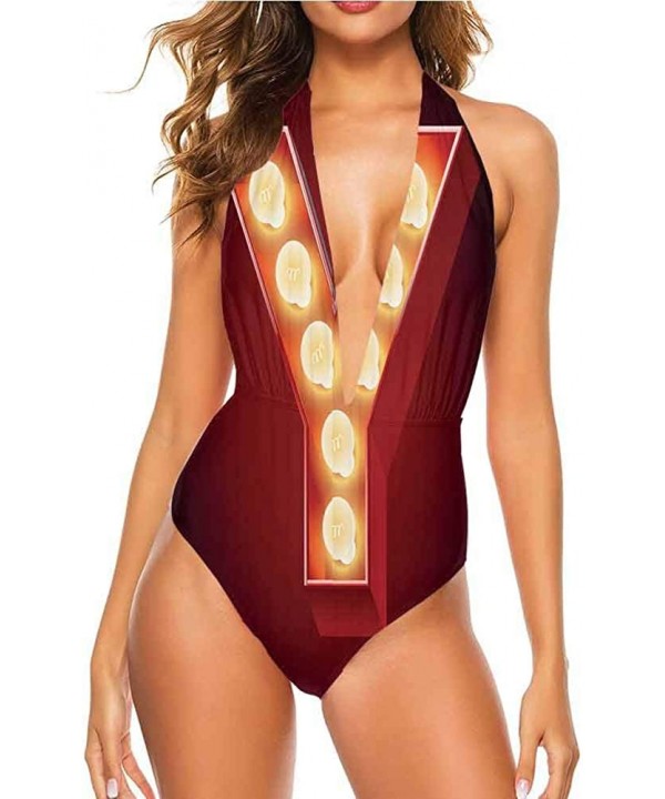 Sexy Swimwear Swimsuit Cartoon Xmas Elements So Unique and Different - Multi 14 - CG19CA5NYRM $44.69-Cover-Ups