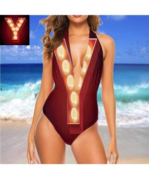 Sexy Swimwear Swimsuit Cartoon Xmas Elements So Unique and Different - Multi 14 - CG19CA5NYRM $44.69-Cover-Ups