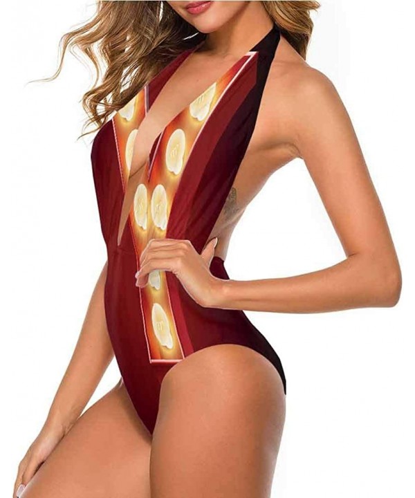 Sexy Swimwear Swimsuit Cartoon Xmas Elements So Unique and Different - Multi 14 - CG19CA5NYRM $44.69-Cover-Ups