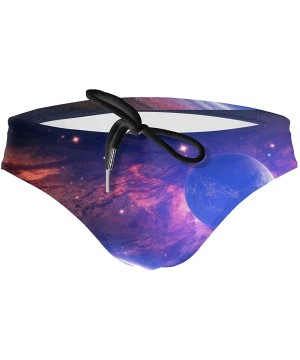 Men's Drawstring Sport Swimsuit Skyland Print Beach Swim Briefs Stylish Trunk Size S-3XL - Pattern2 - CQ18Y4A7H47 $20.75-Briefs