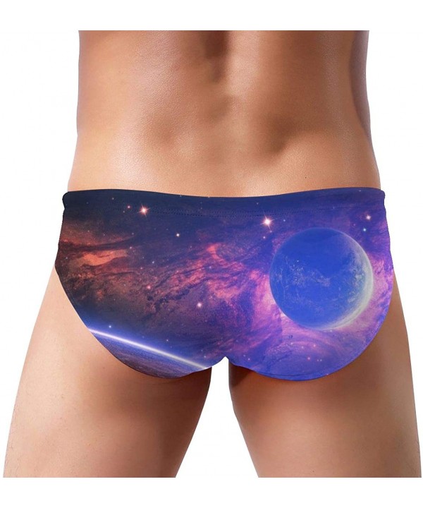 Men's Drawstring Sport Swimsuit Skyland Print Beach Swim Briefs Stylish Trunk Size S-3XL - Pattern2 - CQ18Y4A7H47 $20.75-Briefs