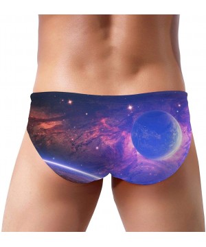 Men's Drawstring Sport Swimsuit Skyland Print Beach Swim Briefs Stylish Trunk Size S-3XL - Pattern2 - CQ18Y4A7H47 $20.75-Briefs