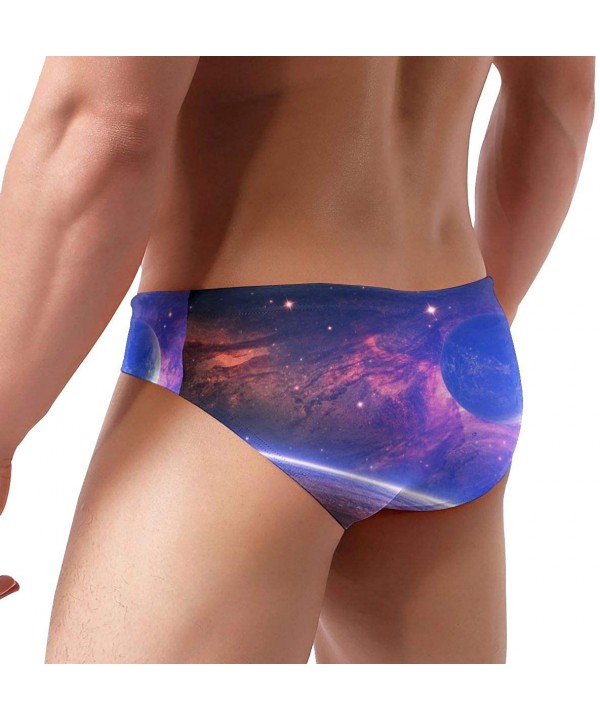 Men's Drawstring Sport Swimsuit Skyland Print Beach Swim Briefs Stylish Trunk Size S-3XL - Pattern2 - CQ18Y4A7H47 $20.75-Briefs