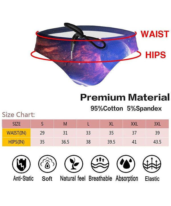 Men's Drawstring Sport Swimsuit Skyland Print Beach Swim Briefs Stylish Trunk Size S-3XL - Pattern2 - CQ18Y4A7H47 $20.75-Briefs