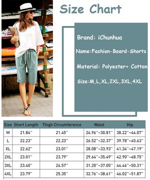 Summer Shorts for Women Drape High Waist with Drawstring Solid Oversize Pockets Beach Pants - Blue - C4198UUZKNL $20.88-Tankinis