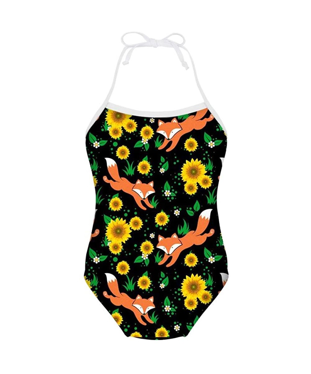 Little Girls One Piece Swimsuit Animal Printed Bathing Suit Surfer Short - X-daisy Fox - C918CXNRUKA $11.83-Sets