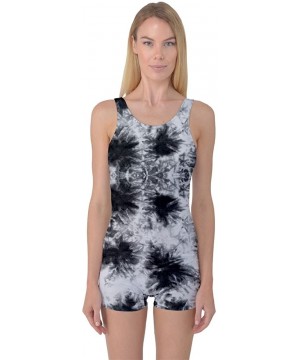 Womens Tie Dye V2 One Piece Boyleg Swimsuit - White Tie Dye - CW12H40YYVL $23.52-One-Pieces